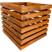 Кашпо Четыре Солнца Кубик (коричневый)