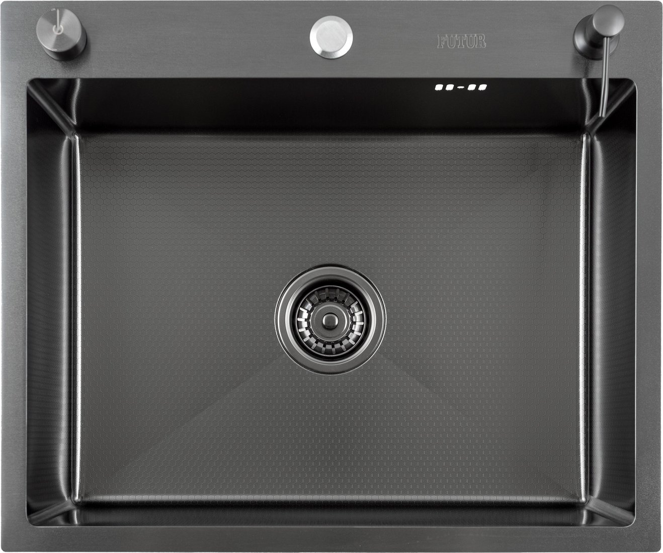 

Кухонная мойка Futur FK 5550 Eco Embossing Pop-up Econom (Black Nano)