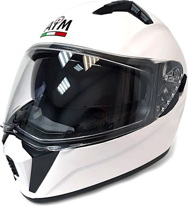 Мотошлем AIM JK320 320-007-S (S, белый глянец)
