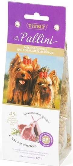 

Лакомство для собак TiTBiT Pallini с ягненком 125 г