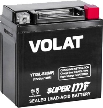 

Мотоциклетный аккумулятор VOLAT YTX5L-BS (5 А·ч)