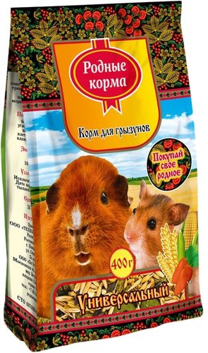 Корм для грызунов Родные корма универсальный для грызунов 400 г