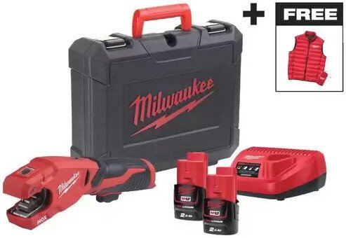 

Труборез Milwaukee M12PCSSMC-202C 4933499464 (с 2-мя АКБ, кейс)
