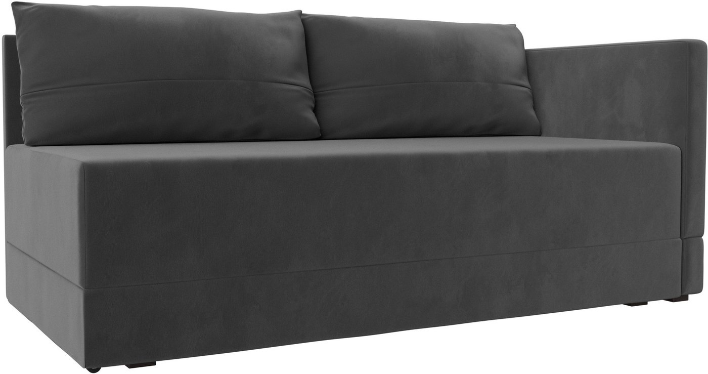 

Тахта Лига диванов Никас правый 118396 (велюр, серый)