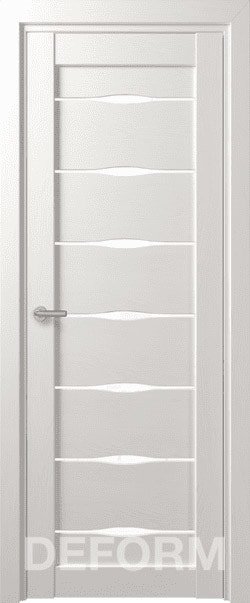 

Межкомнатная дверь Юркас Deform D3 ДО 70x200 (дуб шале снежный/lacobel белый лак)
