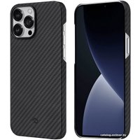 Чехол для телефона Pitaka MagEZ Case 2 для iPhone 13 Pro (twill, черный/серый)