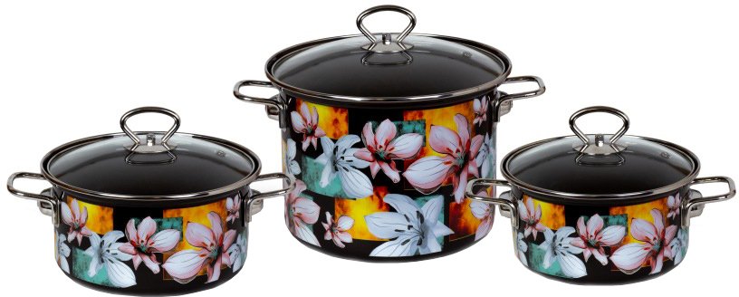 

Набор кастрюль КМЗ Адель 5 1 Элит (3шт, коричневый)