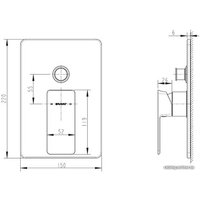Смеситель без скрытого механизма Bravat Phillis PB856101CP-2-ENG