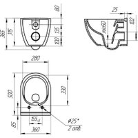 Унитаз подвесной Cersanit Brasko Slim 64824 + Aqua Prime М 50 68179 с кнопкой Corner 64077 (кнопка белый)