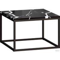 Журнальный столик LoftyHome Годмар 2 (мрамор блэк/белый)