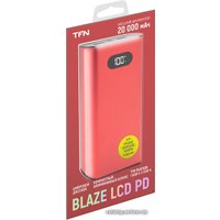 Внешний аккумулятор TFN Blaze LCD PD 20000mAh (красный)