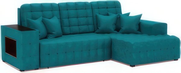 

Угловой диван Мебель-АРС Мадрид правый (бархат сине-зеленый Star Velvet 43 Black Green)