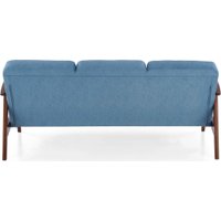 Диван Halmar Milano 3S tap. Castel 74 (синий/орех)