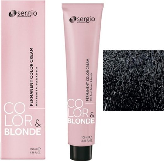 

Крем-краска для волос Sergio Professional Color&Blonde 1 черный