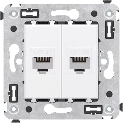 

Розетка компьютерная DKC Avanti RJ-45 4400664 (белое облако)