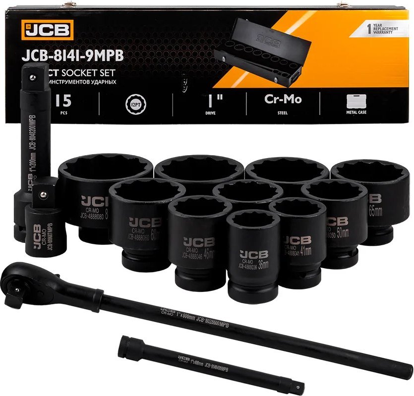 

Универсальный набор инструментов JCB -8141-9MPB (65112)