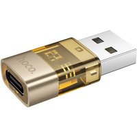 Адаптер Hoco UA36C USB Type-A - USB Type-C (золотистый)