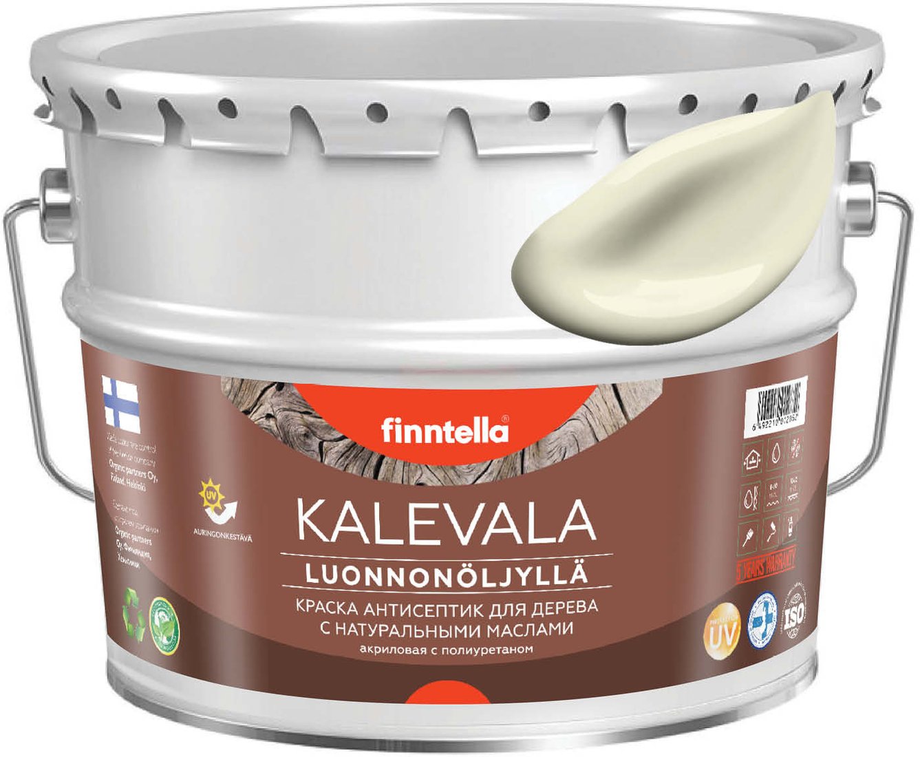 

Краска Finntella Kalevala Kermainen F-13-1-9-FL121 9 л (белый/желтый)