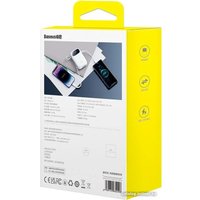 Внешний аккумулятор Baseus Qpow2 Dual-Cable Digital Display Fast Charge Power Bank 22.5W 10000mAh (белый)