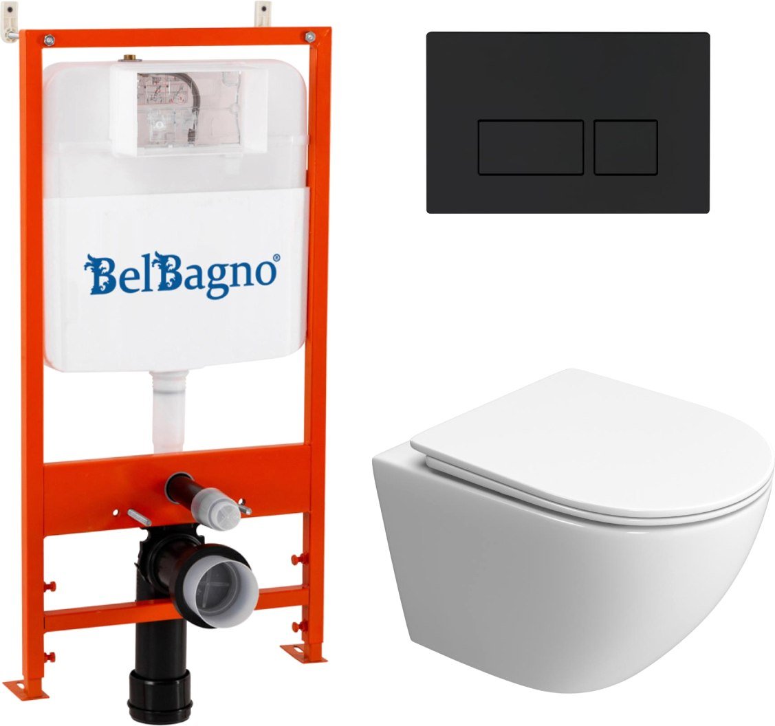 

Унитаз подвесной BelBagno Uno-Tor BB5177CH-TOR/SC/BB026/BB044NERO