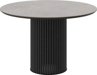 Кухонный стол Мамадома Askar round-116 d116 (avenue grey premium cer/черный)