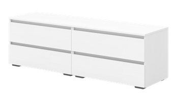 Тумба Кортекс-мебель Бари 160 4ш (белый/белый/белый)