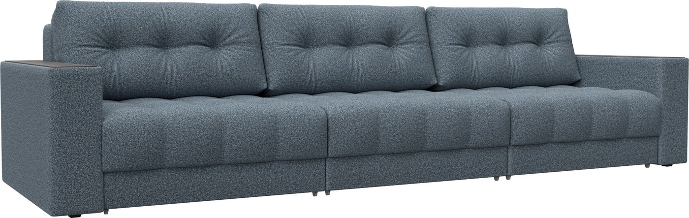 

Диван Лига диванов Лига-049 НПБ Лонг с декором 128449 (велюр Ness 12 серый)