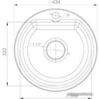 Кухонная мойка GranFest SMART GF-SM435 (бежевый)