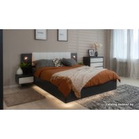 Кровать Империал Мишель 160 с ПМ (антрацит)