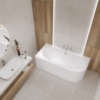 Ванна Lauter Bliss 150 L 21201051L (с каркасом и сифоном 21Y11021 матовый черный)