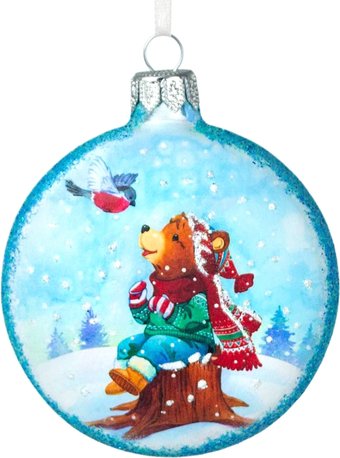 Грай Медальон Мишка со снегирем Ф-107