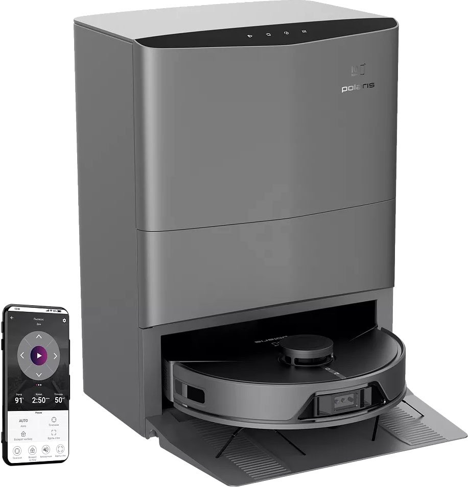 

Робот-пылесос Polaris PVCRAC 7750 WIFI IQ Home (серый)
