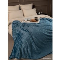 Плед Tex Republic Elite Клетка Фланель Евро 93389 (синий)