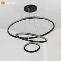 Подвесная люстра Estares Akrilika slim 70W 3R-APP-600x1100-BLACK/CLEAR-220-IP20