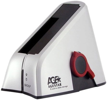 

Бокс для накопителей 2.5" и 3.5" AgeStar 3UBT Silver