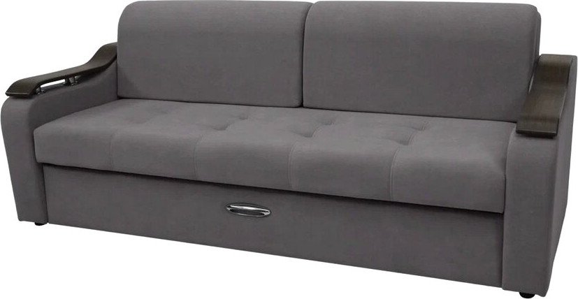 

Диван Сириус Лидер-4 НПБ 225x110 (Eva 07 велюр темно-серый)