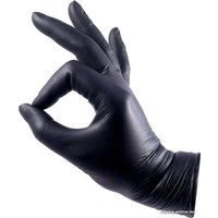 Нитровиниловые перчатки Wally Plastic M 100 шт (черный)