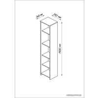 Стеллаж Mio Tesoro Сириус 39x190 2.02.07.150.3 (сонома)