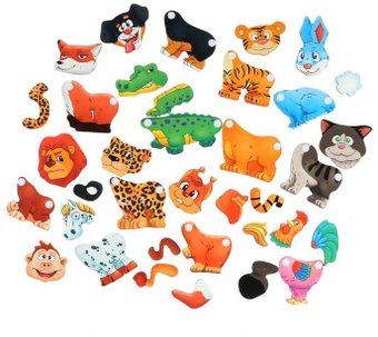 Мозаика/пазл ЛазерПРО Уши, лапы и хвосты Конструктор-персонаж 6901440