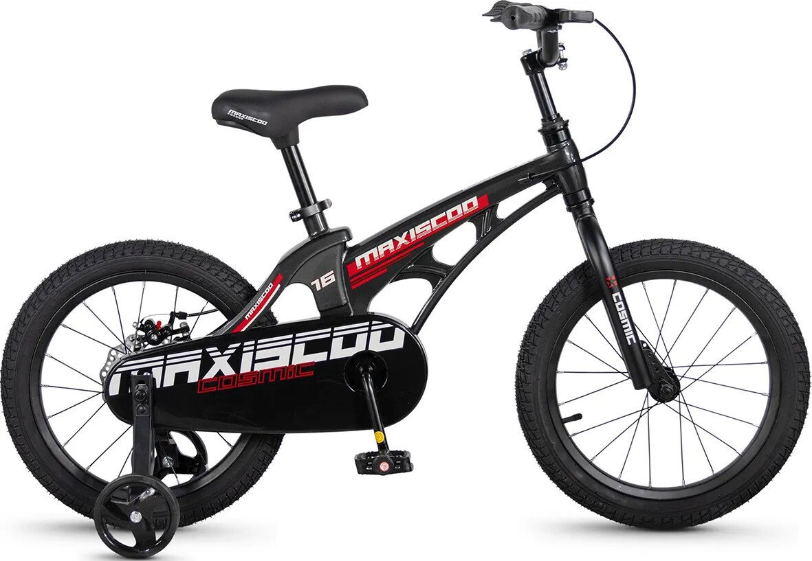 Детский велосипед Maxiscoo Cosmic Базовый 16 2026 MSC-C1653B (черный глянцевый)