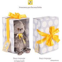 Классическая игрушка BUDI BASA Collection Басик Baby в манишке с бантом BB-085 (20 см)