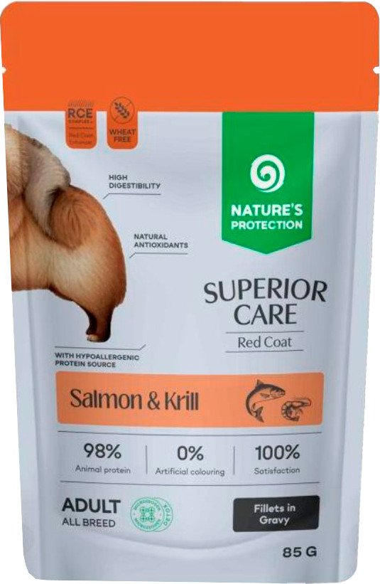 

Консервированный корм для собак Nature's Protection SC Red Coat Grain Free Лосось и криль NPSC70466 85 г