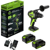 Дрель-шуруповерт Greenworks GD24DD90 3707507CUD (с 2-мя АКБ)