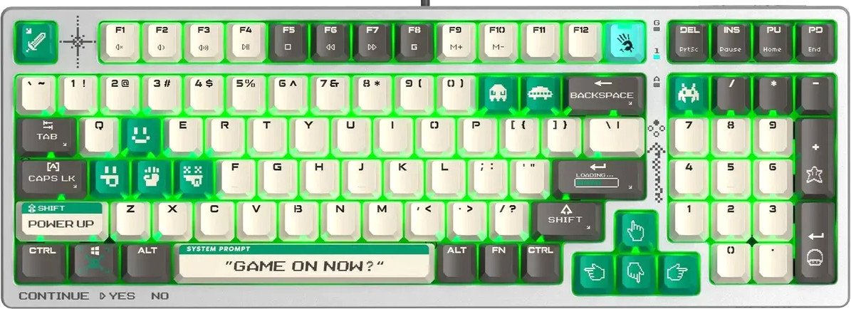 Клавиатура A4Tech Bloody S98 Pixels Green (Bloody BLMS Red Plus, нет кириллицы)