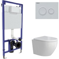 Унитаз подвесной Berges Wasserhaus Okus Rimless + Visam Slim 525 EX-043391 (с сиденьем)