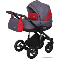 Универсальная коляска Siger Alba (2 в 1, серый/красный)