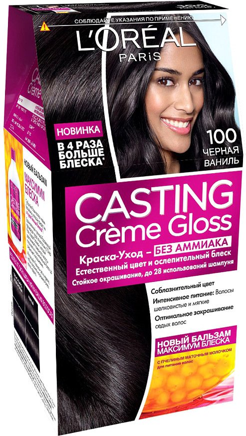 

Крем-краска для волос L'Oreal Casting Creme Gloss 100 Черная ваниль