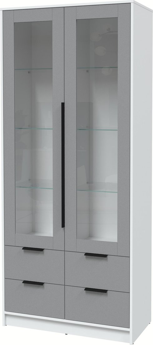 

Шкаф-витрина Интерлиния Концепт КТ-ШВ2 (серебро/белый платинум)