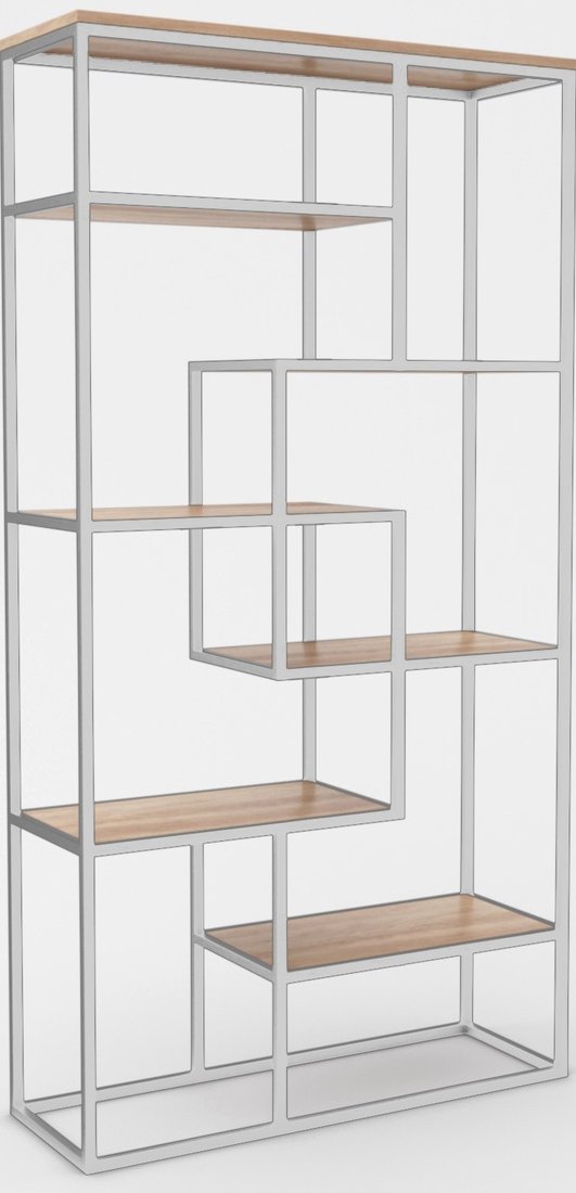 

Стеллаж Hype Mebel Зиг-Заг-2 100x170 (белый/дуб галифакс натуральный)