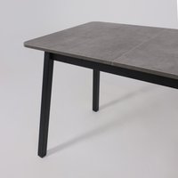 Кухонный стол Мамадома Tirk radial-110 раздвижной 110-142х70 (дымчатая керамика/черный)